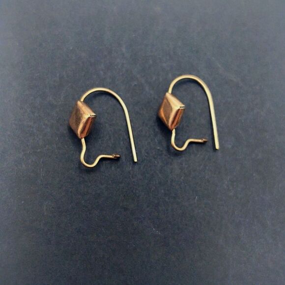 Natural Carnelian Agate Slice French Wire Earrings - Picture 3 of 6